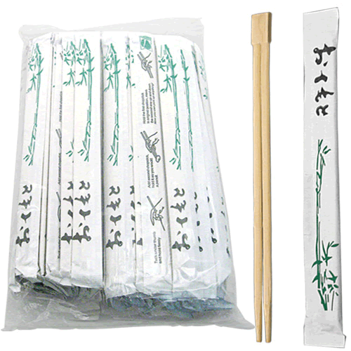 Restaurant Wholesale Bamboo Twin Chopsticks 9″ With Envelope (2000 pcs)