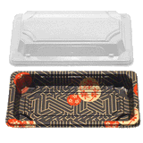 Restaurant Wholesale Disposable Sushi Container w/Lid (6.4x3.4x.6) (800 Sets)