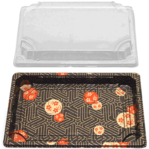 Restaurant Wholesale Disposable Sushi Container w/Lid (9x6x0.67) (400 Sets)