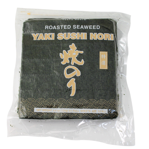 Restaurant Wholesale Yaki Sushi Nori (Roasted Seaweed) Yellow (500 Full Sheets)