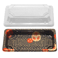 Restaurant Wholesale Disposable Sushi Container w/Lid (6.4x3.4x.6) (800 Sets)