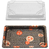 Restaurant Wholesale Disposable Sushi Container w/Lid (7.3x5x0.67) (500 Sets)