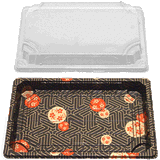 Restaurant Wholesale Disposable Sushi Container w/Lid (9x6x0.67) (400 Sets)